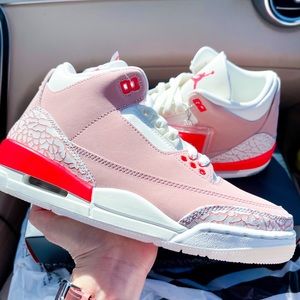 🌸 Nike Air Jordan 3 Retro white pink shoes